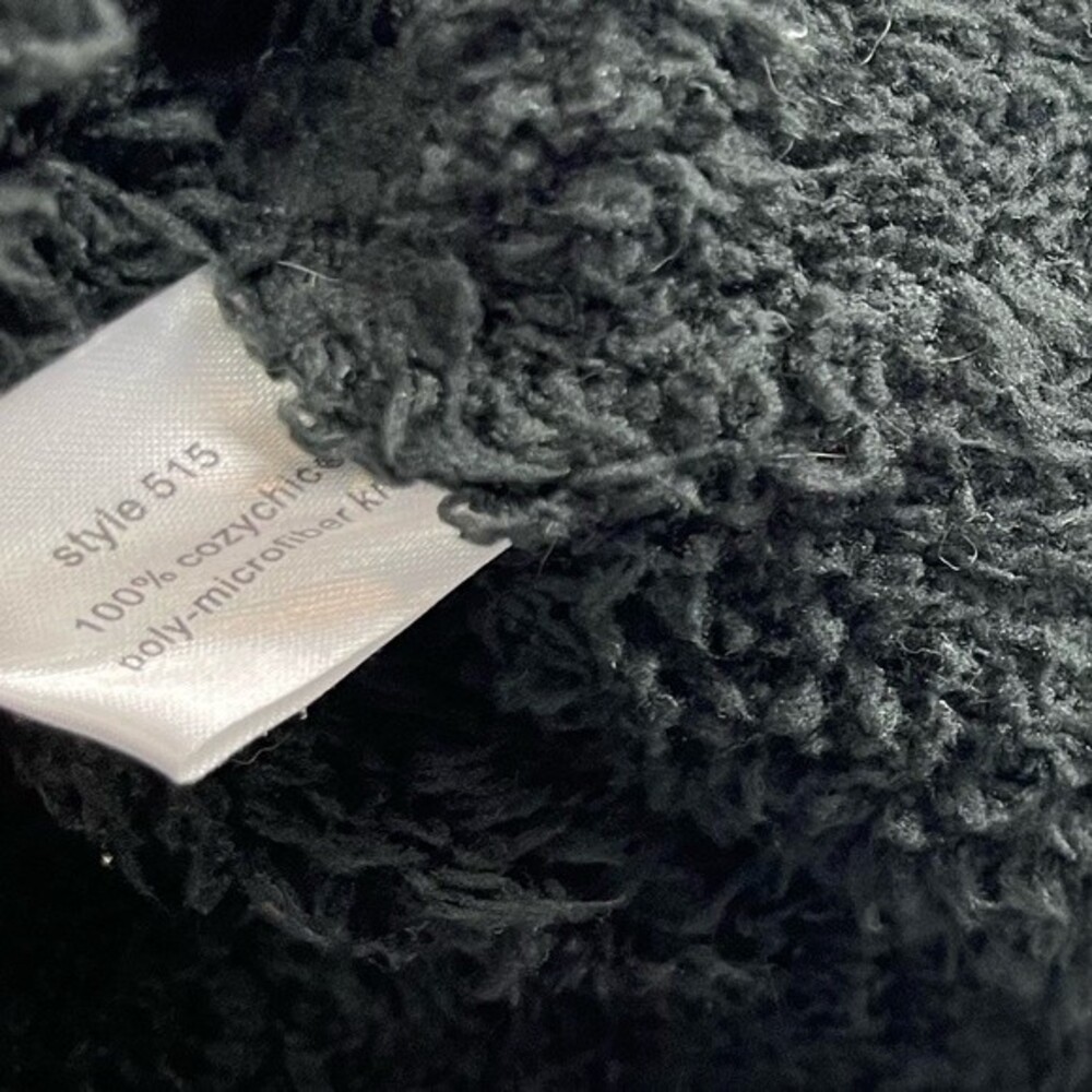 Barefoot Dreams CozyChic Relaxed Zip Up Pocket Hoodie Fuzzy Jacket Black 515 M - Picture 11 of 14